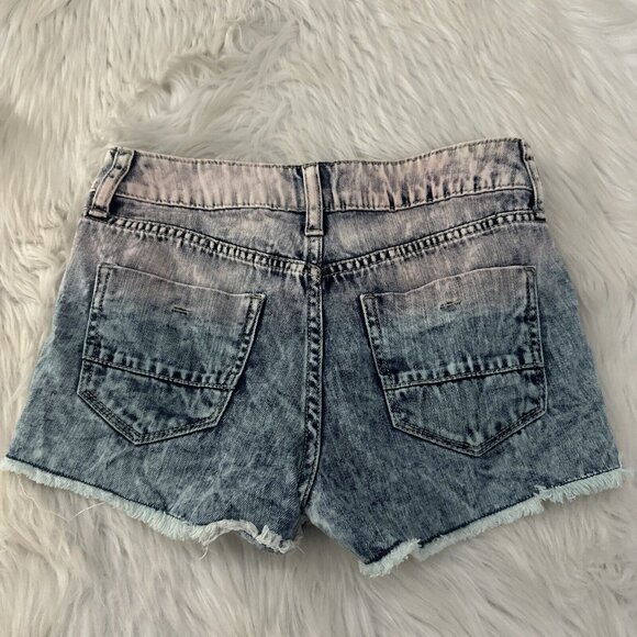 Decree womens acid wash pink ombre cut off shorts 1 y2k sexy - Picture 7 of 12